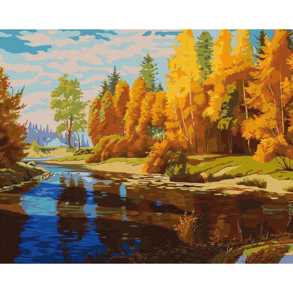 Картина по номерам Идейка Пейзаж Золотой октябрь 40x50 см (KHO2871)