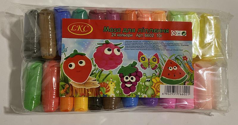 Пластилин легкий 6602 24 цвета по 10 г (1321803)