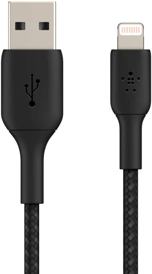Кабель Belkin USB-A/Lightning Braided (CAA002BT1MBK) - фото 2 Кабель Belkin USB-A/Lightning Braided (CAA002BT1MBK) - фото 2