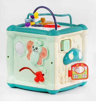 Игровой куб с мелодиями и тренажерами Голубой с белым (42666-1) Игровой куб с мелодиями и тренажерами Голубой с белым (42666-1)