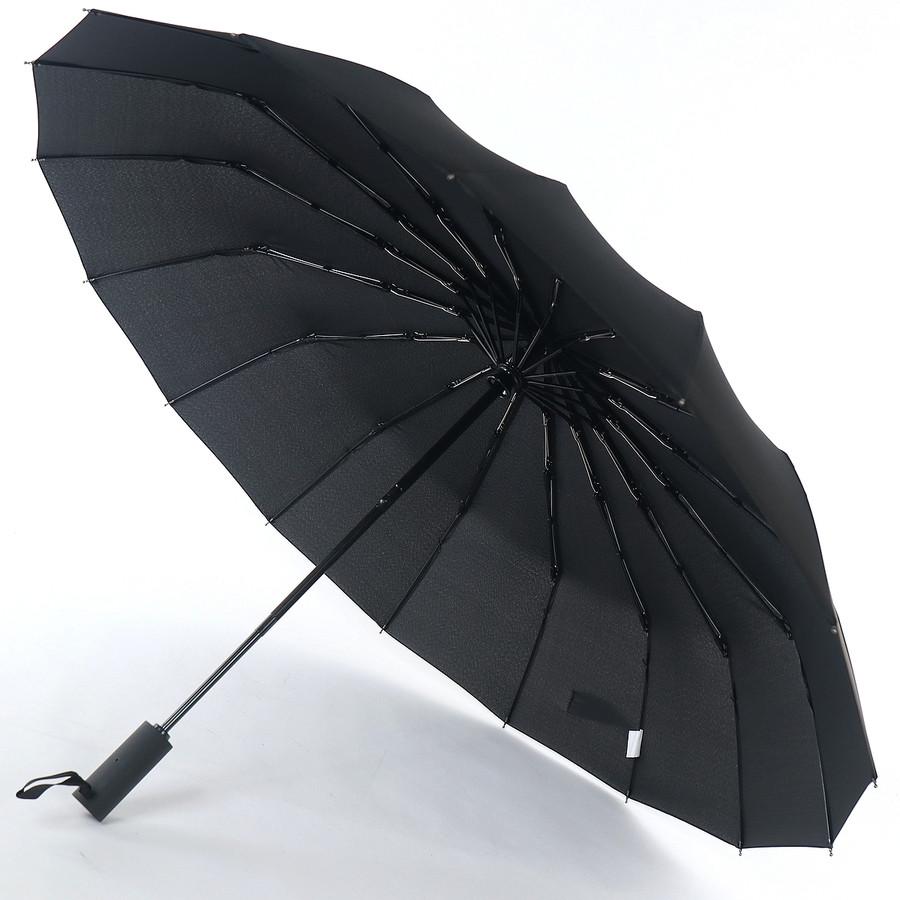 Зонт мужской складной автомат D 105 мм Black (39160)
