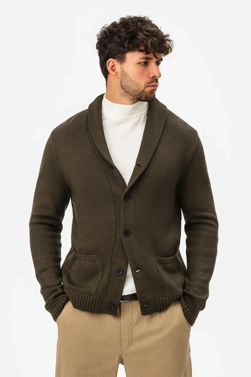 Водолазка чоловіча SVTR з м'якої італійської пряжі р. 54 Хакі (220)