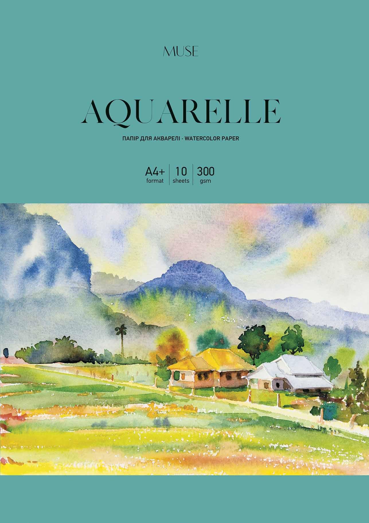 Бумага для акварели MUSE 10 л. 300 г/м2 А4 в папке с бортами (PD-A4-076) Бумага для акварели MUSE 10 л. 300 г/м2 А4 в папке с бортами (PD-A4-076)