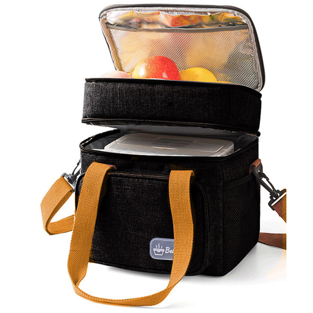 Термосумка для продуктов компактная FT-9876 водонепроницаемая 26х25х18 см 15 л Black (784780605)