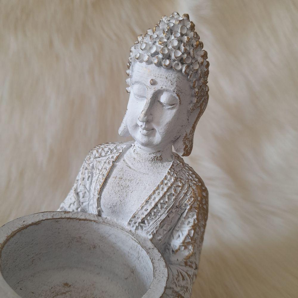 Підсвічник Гранд Презент Будда обіймає ПП703в 15х10х10 см Біло-золотий - фото 5 Підсвічник Гранд Презент Будда обіймає ПП703в 15х10х10 см Біло-золотий - фото 5