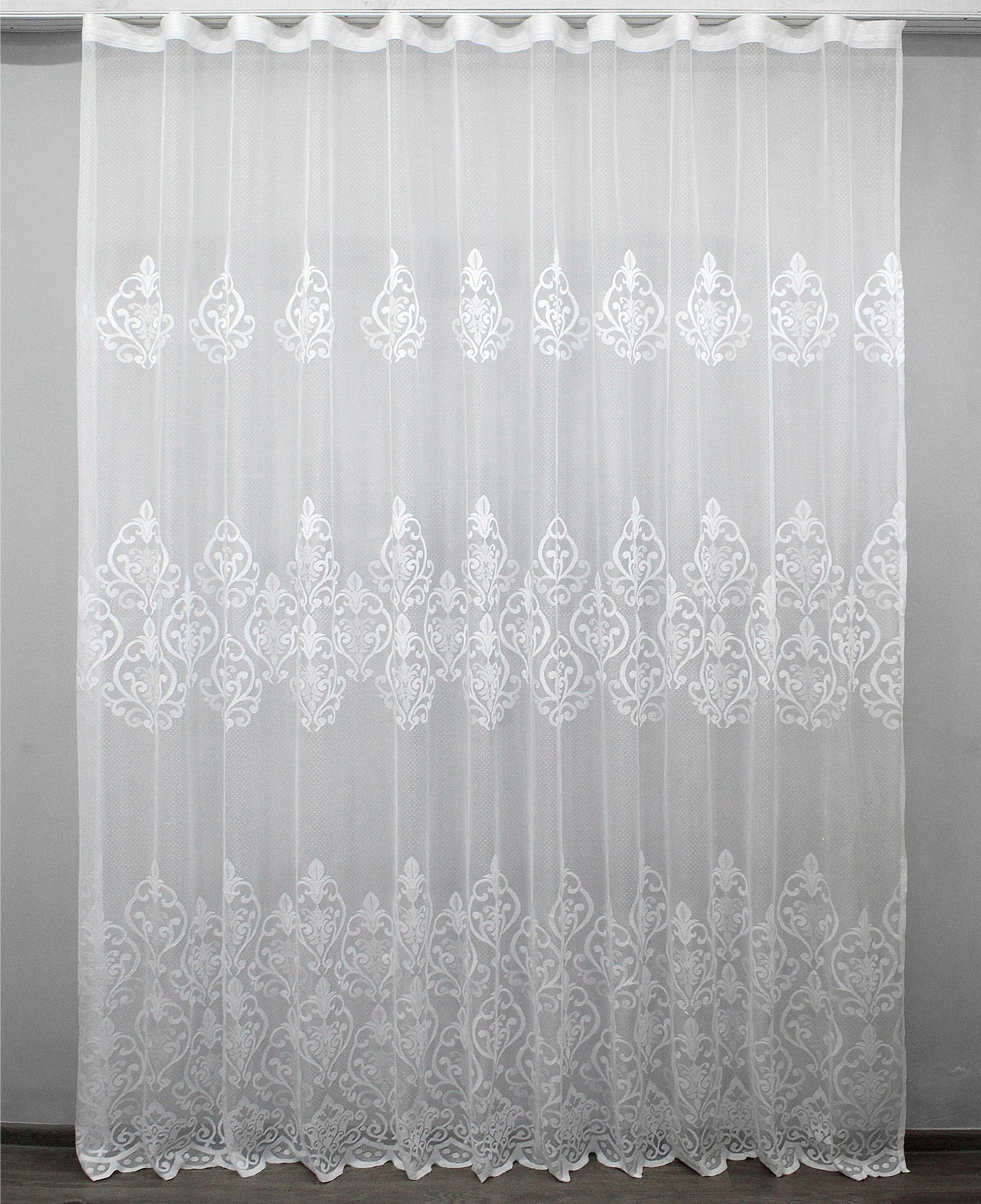 Тюль VR-Textil 1214т жаккард 300х270 см Белый (40-168) Тюль VR-Textil 1214т жаккард 300х270 см Белый (40-168)