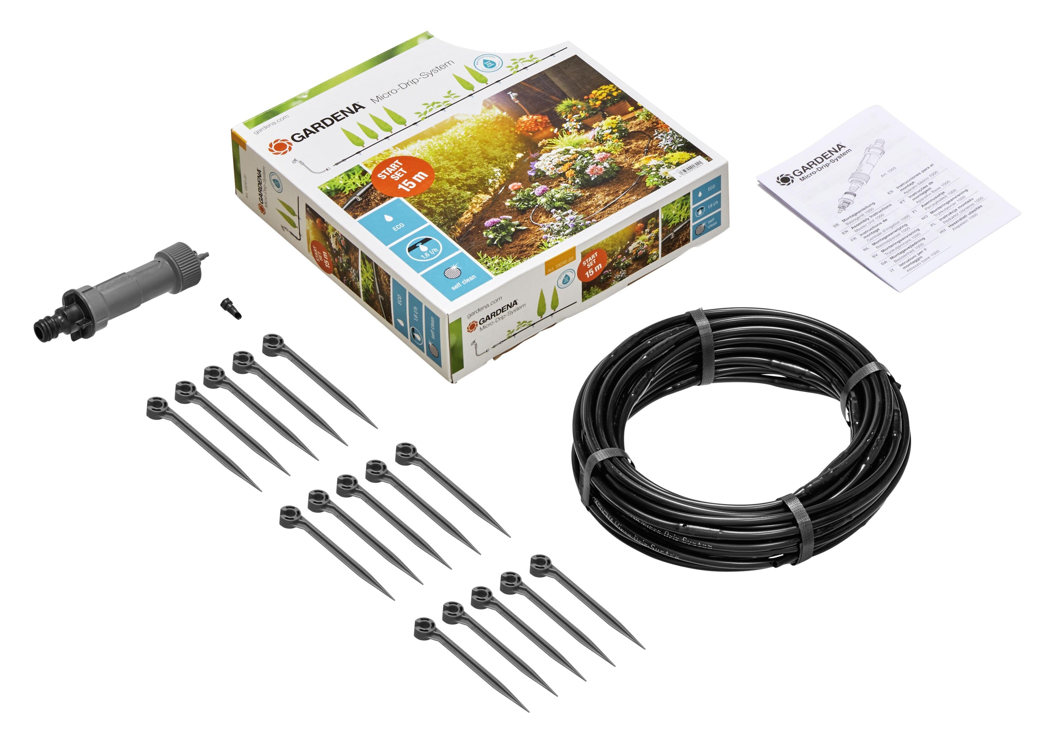 Комплект поливу шланга-дощувача Gardena Micro-Drip-System 15 м 1,5 л/год (13010-20) - фото 1