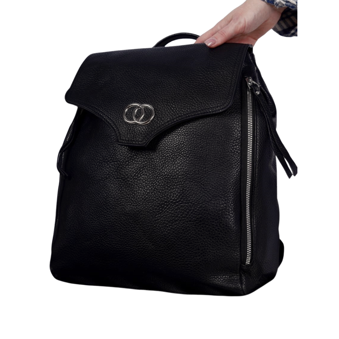 Рюкзак женский из экокожи 36х34х13 см Черный (СЖ-19)