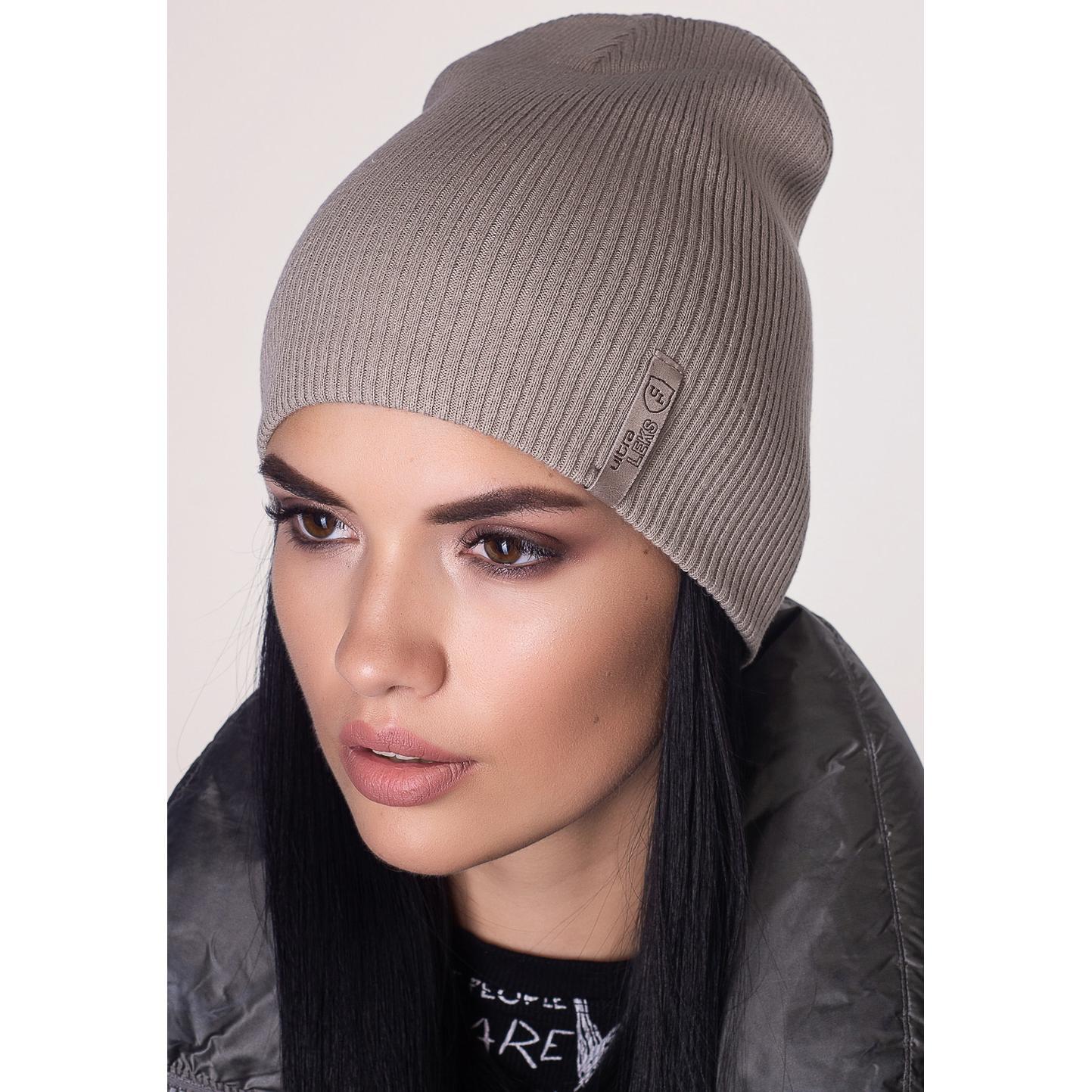 Шапка двойная женская Leks Риана one size Латте