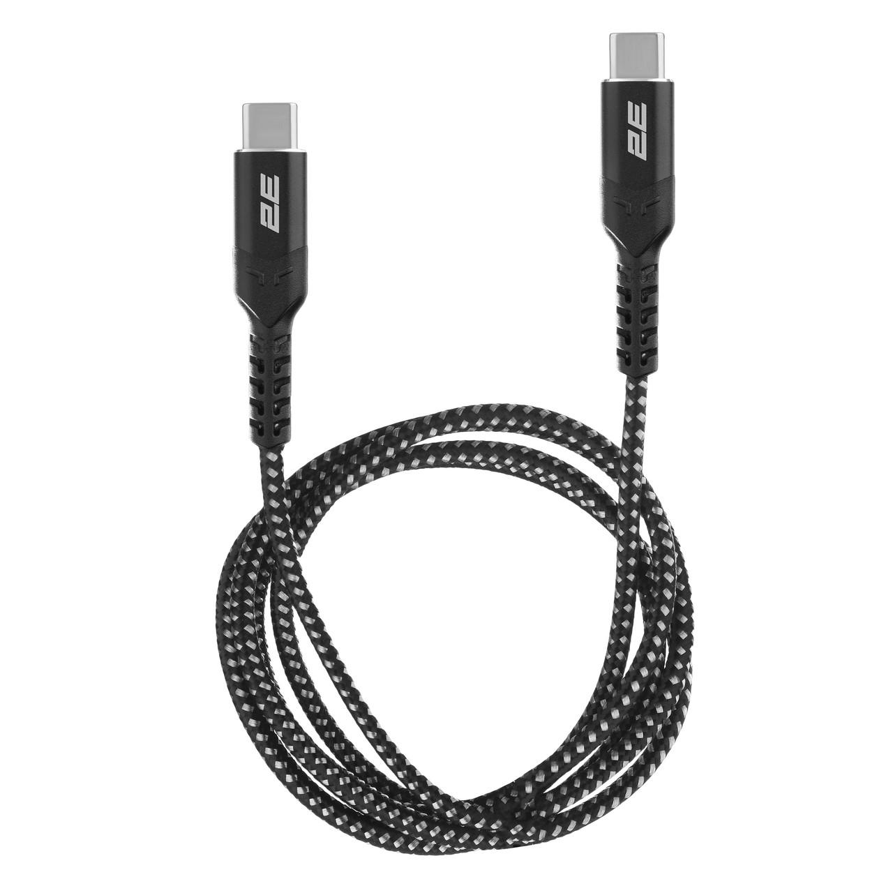 Кабель синхронізації заряджання Type-C 2E USB-C - USB-C PD 3.1 240W 1m Black (iz15460)