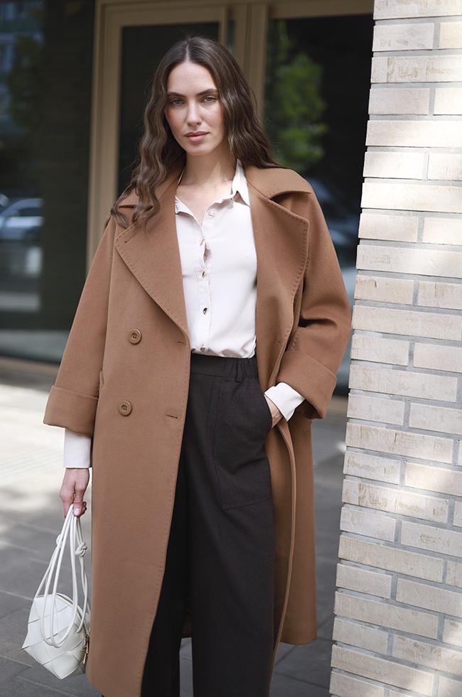 Пальто Lipar с подвернутыми рукавами р. 52 Кемел (6309/3) - фото 4 Пальто Lipar с подвернутыми рукавами р. 52 Кемел (6309/3) - фото 4