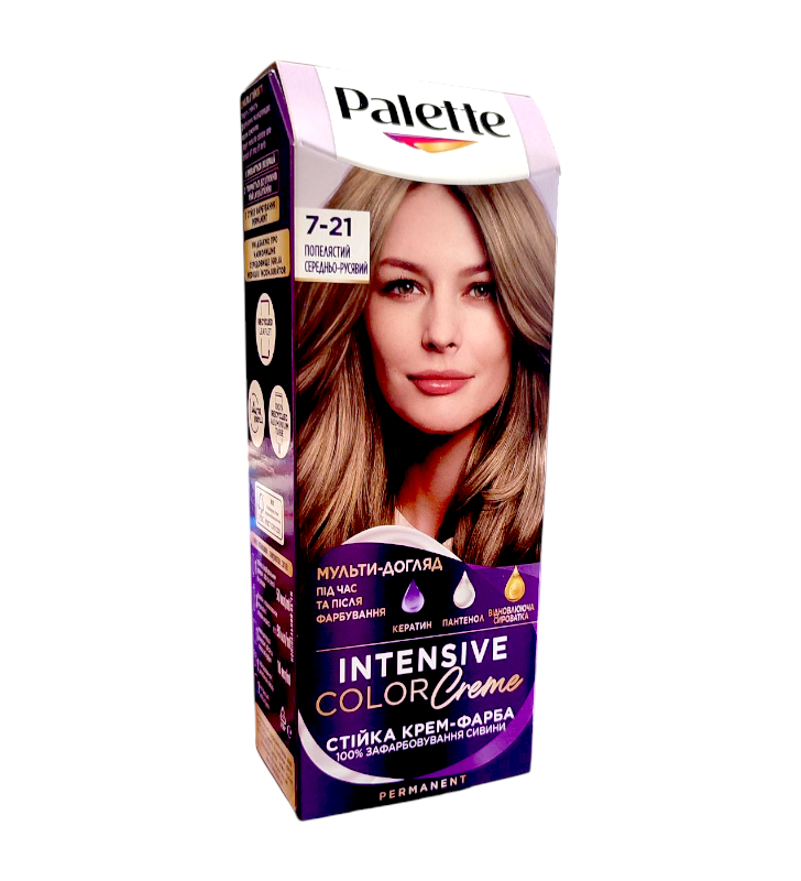 Фарба для волосся Palette New 7-21 Пепельно середньо-русявий