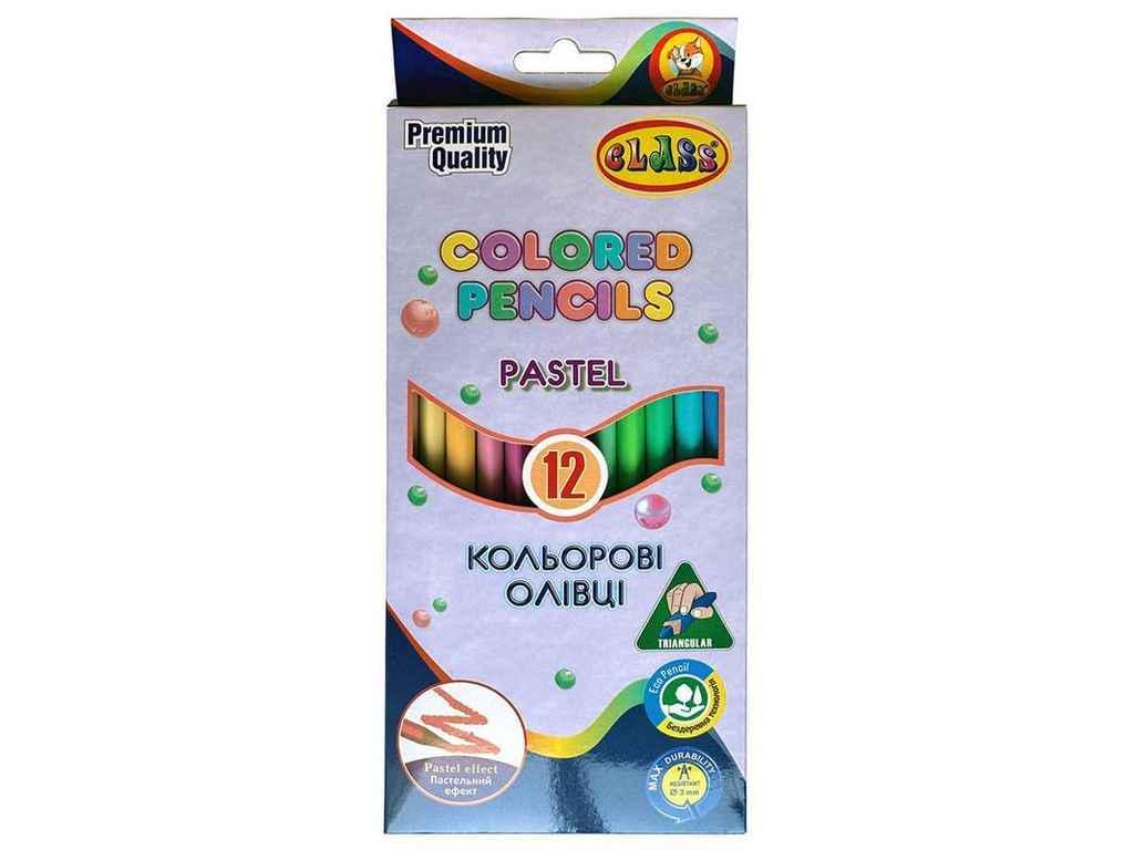 Карандаши цветные CLASS 12 цветов треугольные 121712c pastel class (1049881)