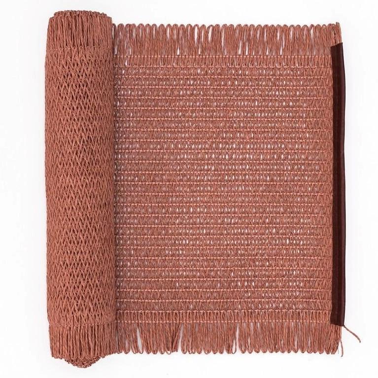 Дорожка раннер для сервировки стола Fringe 120x30 см Пыльная роза (HP-35-19P)