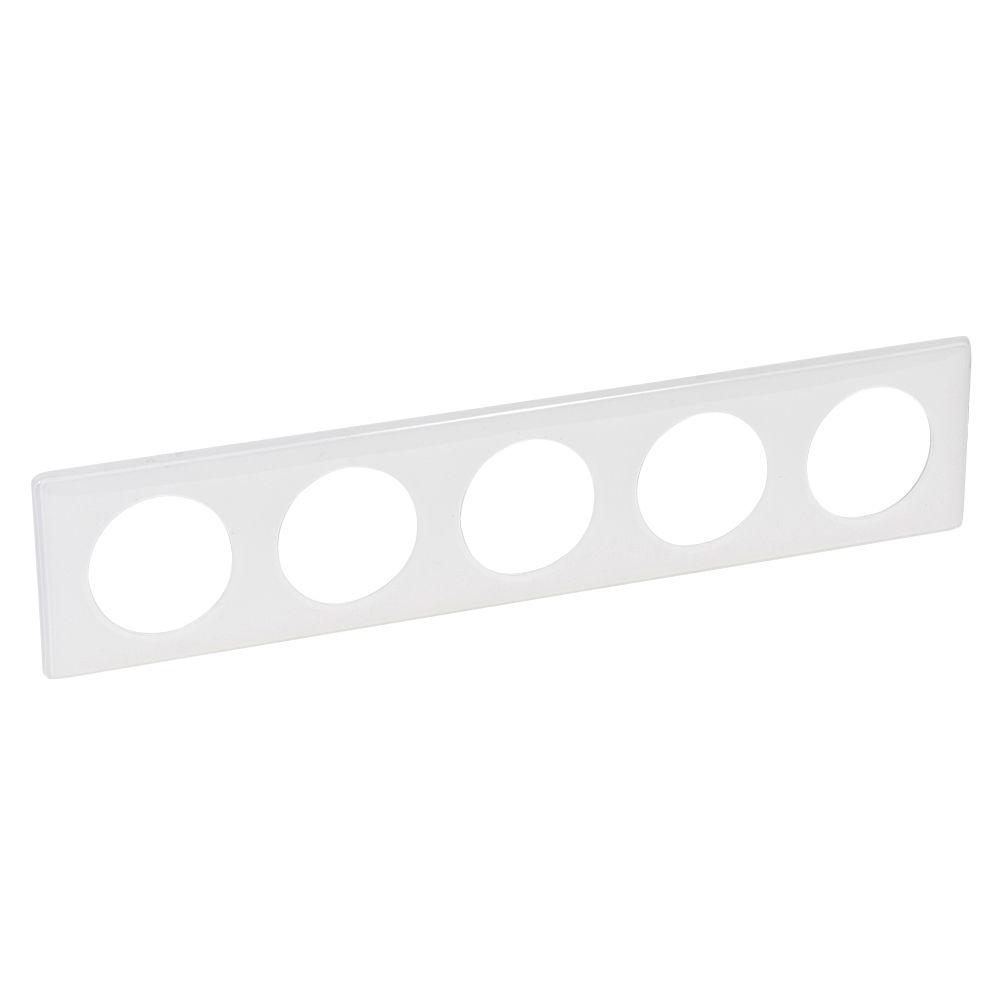 Рамка Legrand Celiane 5п пластик  Белый глянец (66630)