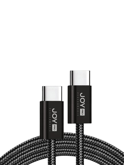 Кабель швидкої зарядки Type-C JoyPro 20 W 5 А для смартфонів Apple iPhone Android /тканинне обплетення/тримач кабелю 1 м Чорний (c1845dd3) - фото 1