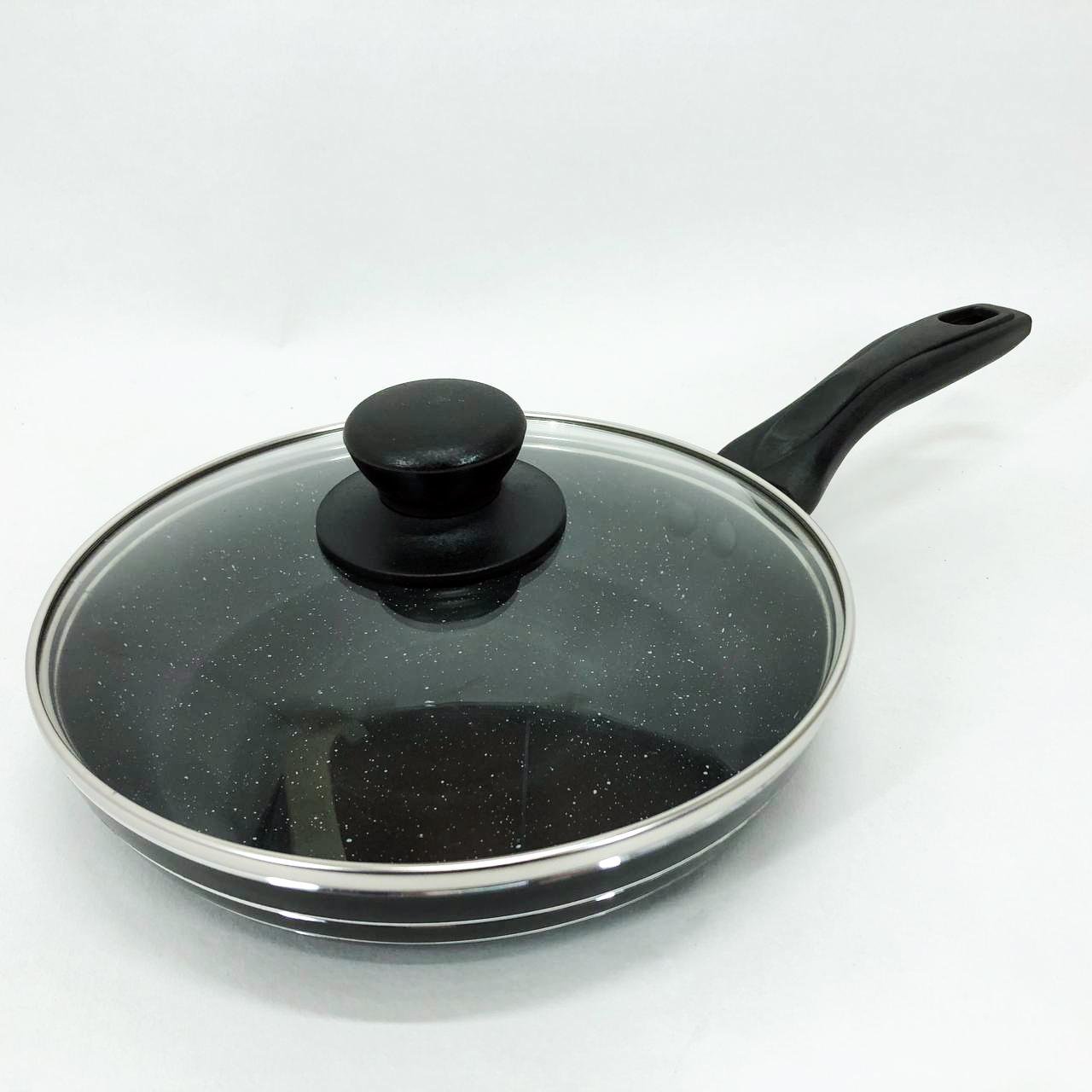 Сковорода Unique UN-5162 с крышкой и антипригарным покрытием 20 см