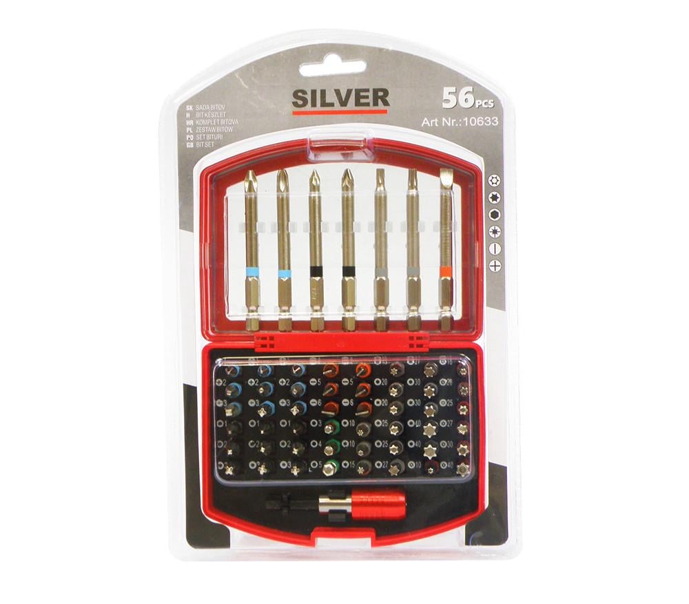 Насадки Silver S10633 1/4" Torx Hex 56 шт.