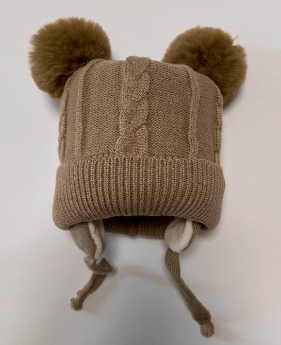 Шапка детская вязаная зимняя с ушками Медвежонок 1-3 года - фото 4 Шапка детская вязаная зимняя с ушками Медвежонок 1-3 года - фото 4