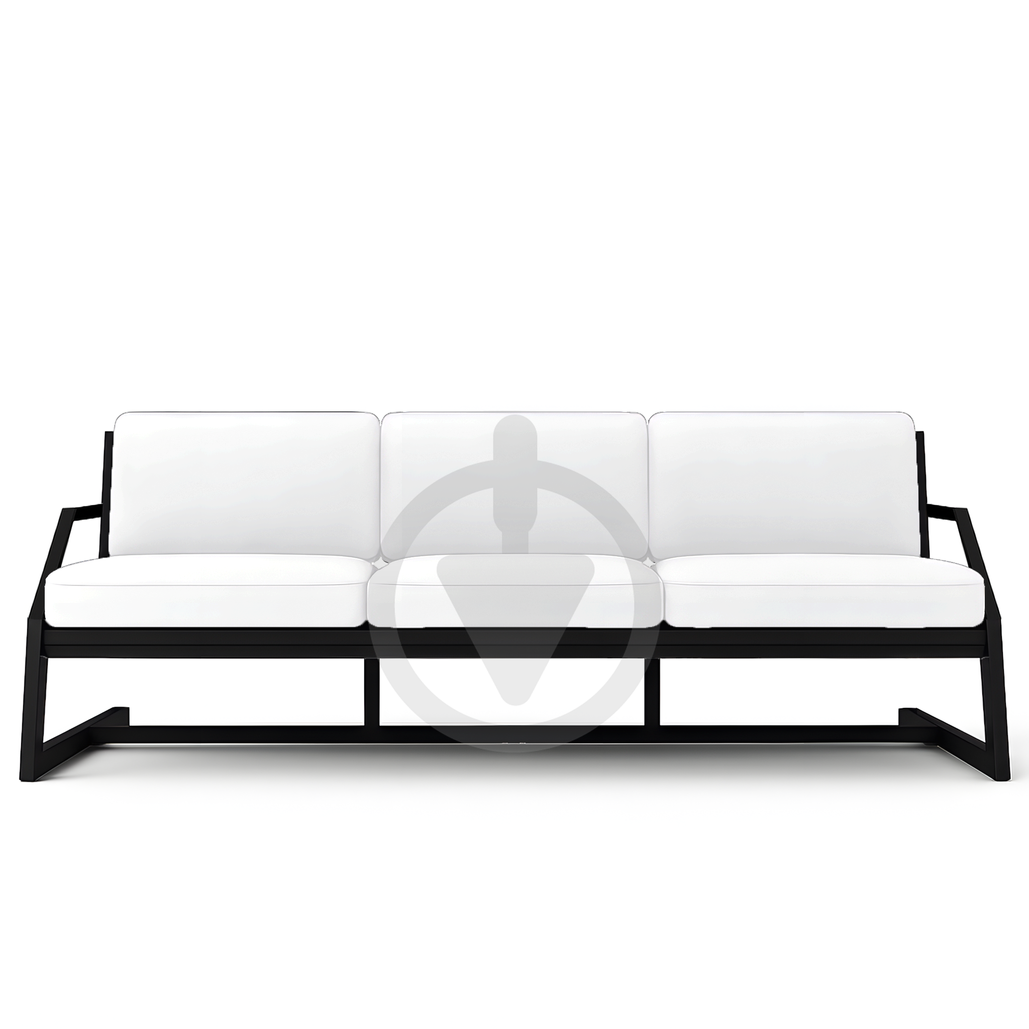 Диван металлический AVVS Атлас с подлокотниками лофт рогожка 206 см Белый - фото 2 Диван металлический AVVS Атлас с подлокотниками лофт рогожка 206 см Белый - фото 2