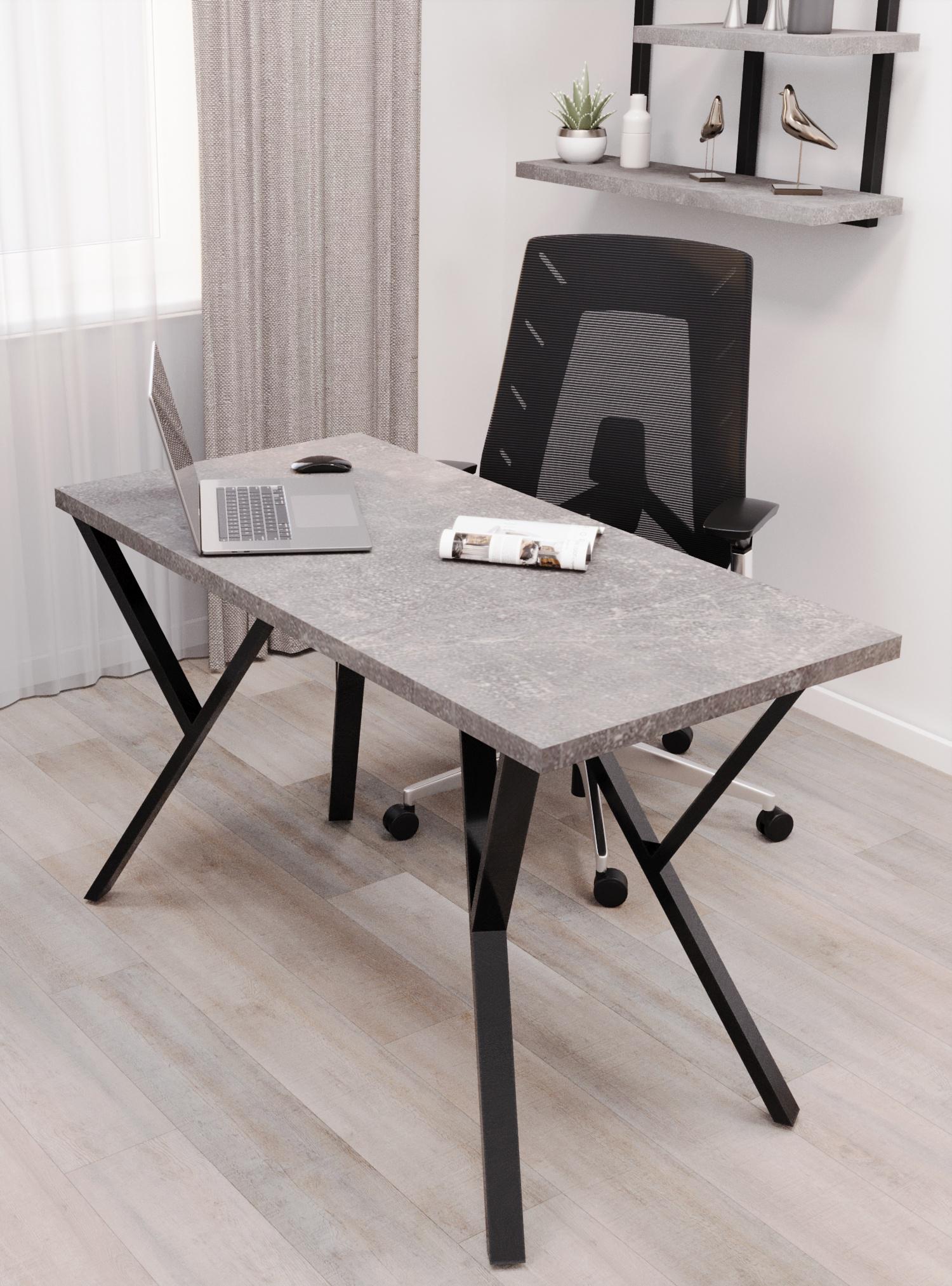 Стіл письмовий Loft Серія 5 1400х700х32 мм Бетон (21696374)