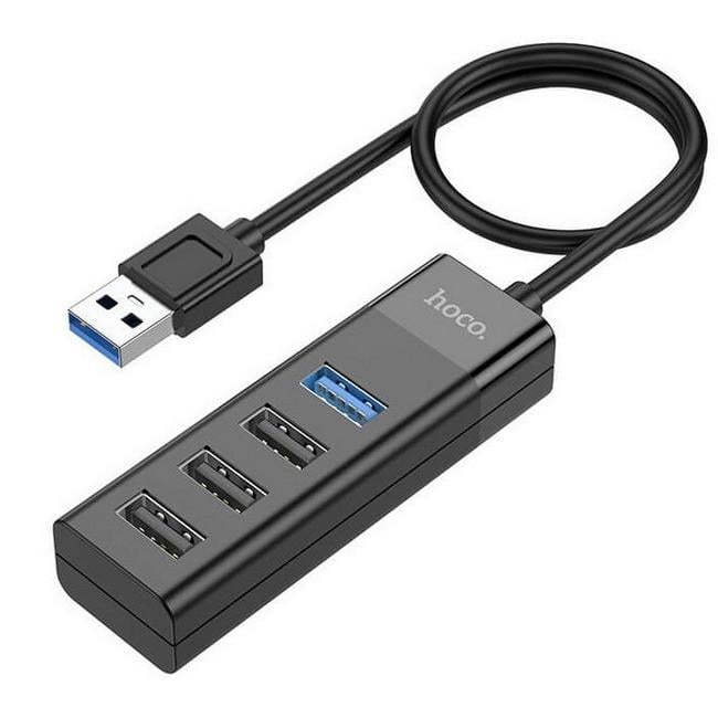 Хаб-USB Hoco Easy mix HB25 USB3,0/USB2,0 Black (019207)