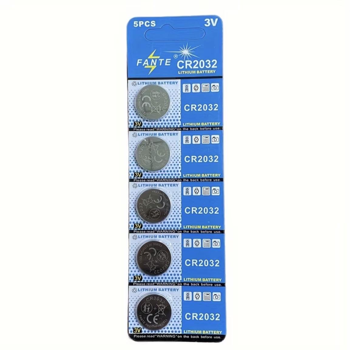 Набор литиевых батареек-таблеток CR2032 для мелкой электроники 5 шт. Набор литиевых батареек-таблеток CR2032 для мелкой электроники 5 шт.