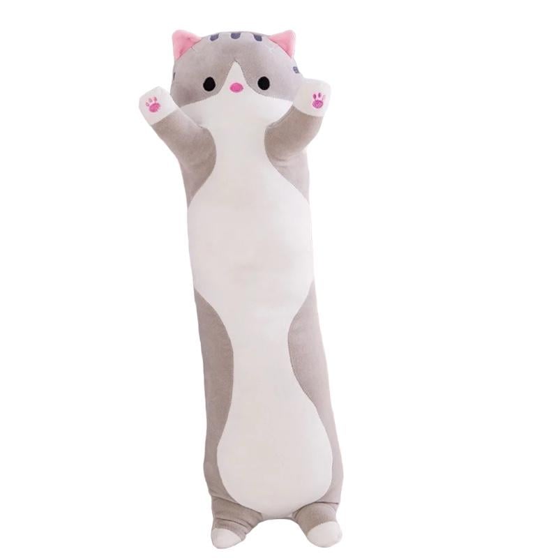 Декоративна подушка Кіт батон 70 см Сірий Декоративна подушка Кіт батон 70 см Сірий