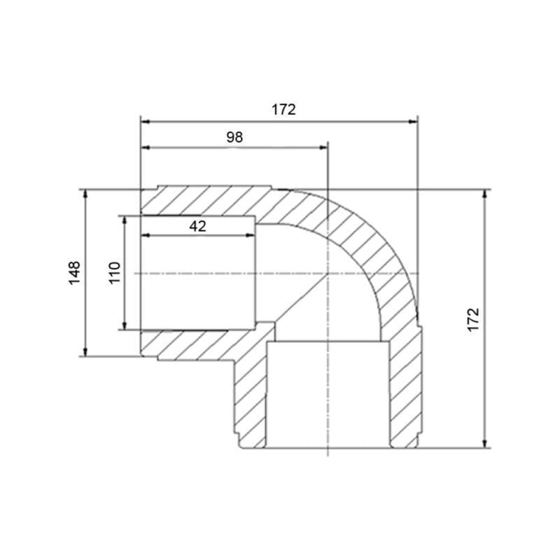 Кутик PPR Blue Ocean 110х110 мм 90° (FRRS00009979) - фото 2