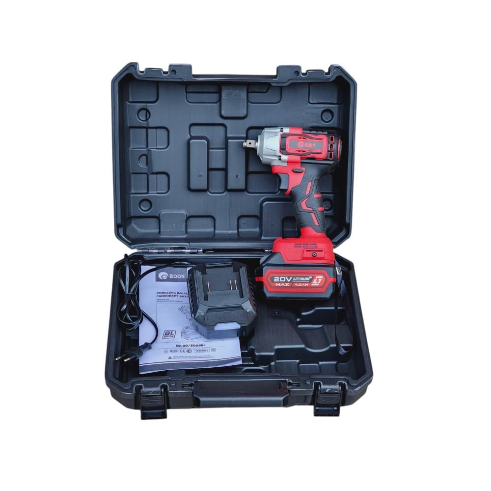 Гайковерт акумуляторний EDON ED-20/500PBL (29589618) - фото 5 Гайковерт акумуляторний EDON ED-20/500PBL (29589618) - фото 5