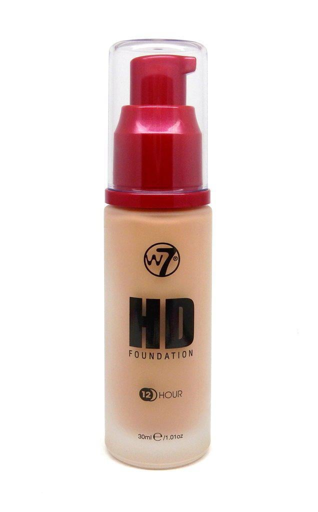 Тональний крем W7 HD Foundation 12 hours natural beige 30 мл (5060406143836)