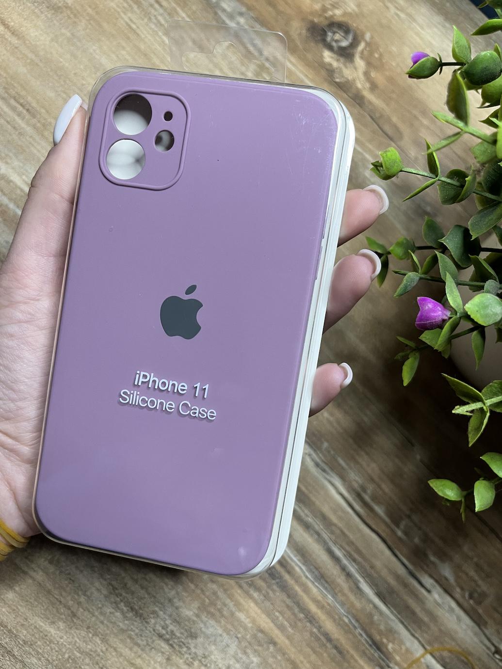 Чохол накладка на iPhone (Айфон) 11 квадратні борти silicone case full camera на apple - фото 1