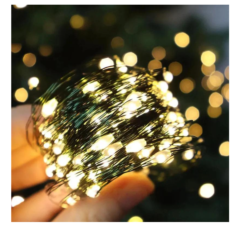 Гирлянда-нить Роса 50 м 500LED USB теплый белый (4249dd52) - фото 7