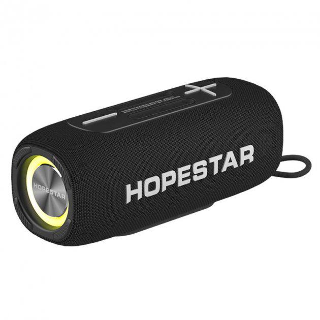 Бездротова портативна колонка Hopestar P32 LED підсвічування Чорний