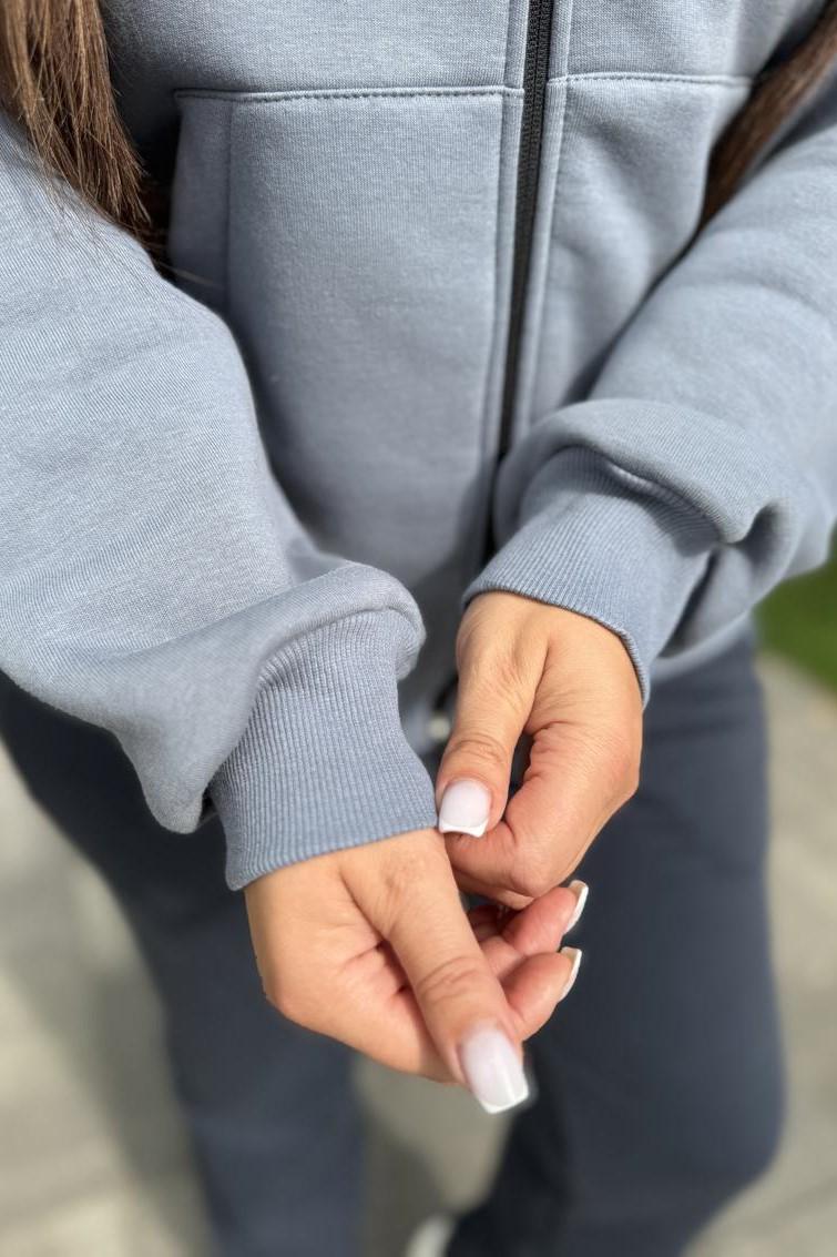 Костюм женский М205.4 на флисе L Синий/Серый (1011-1-62) - фото 2 Костюм женский М205.4 на флисе L Синий/Серый (1011-1-62) - фото 2