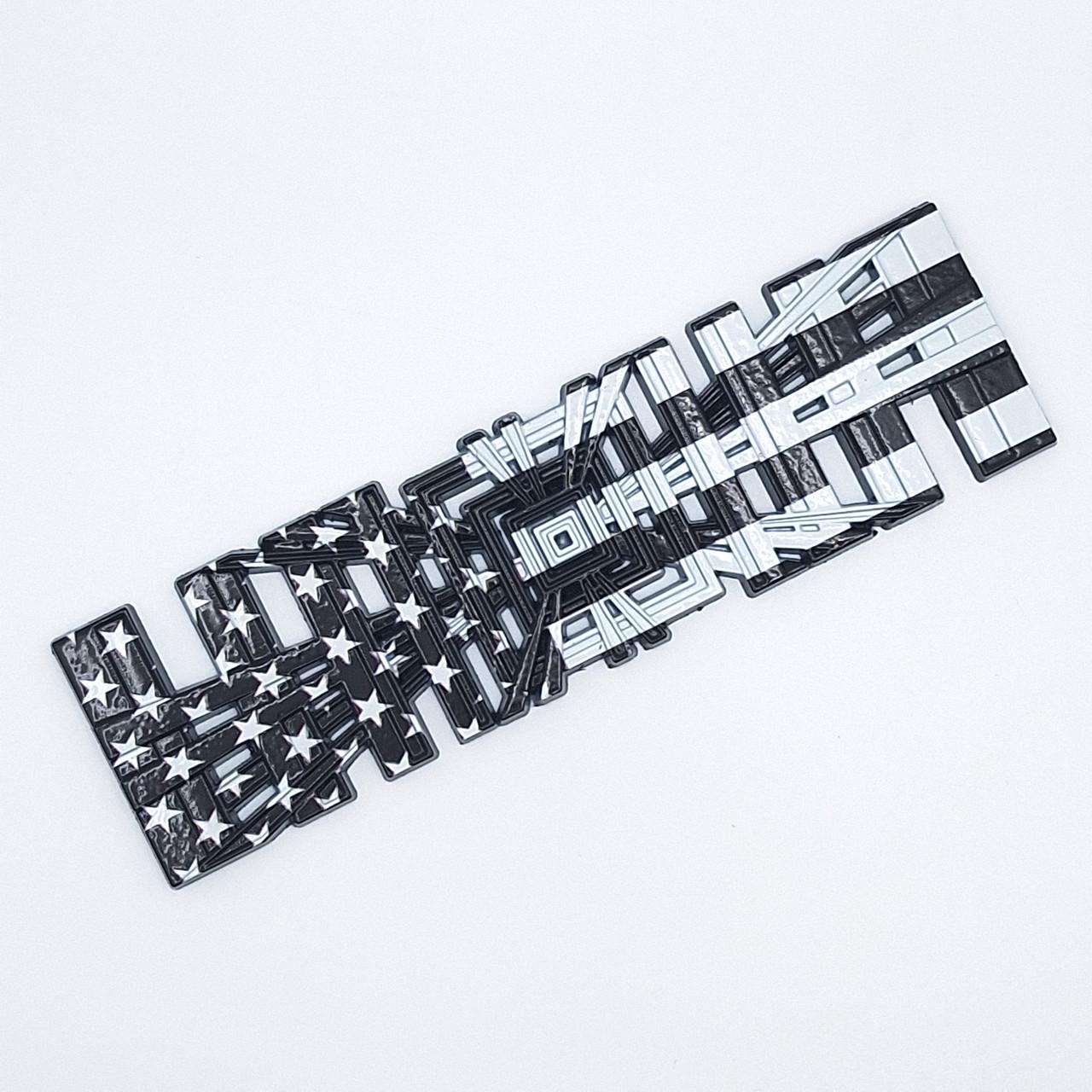 Емблема плашка Plaid Tesla метал USA Чорний/Білий глянцевий (2343383305)