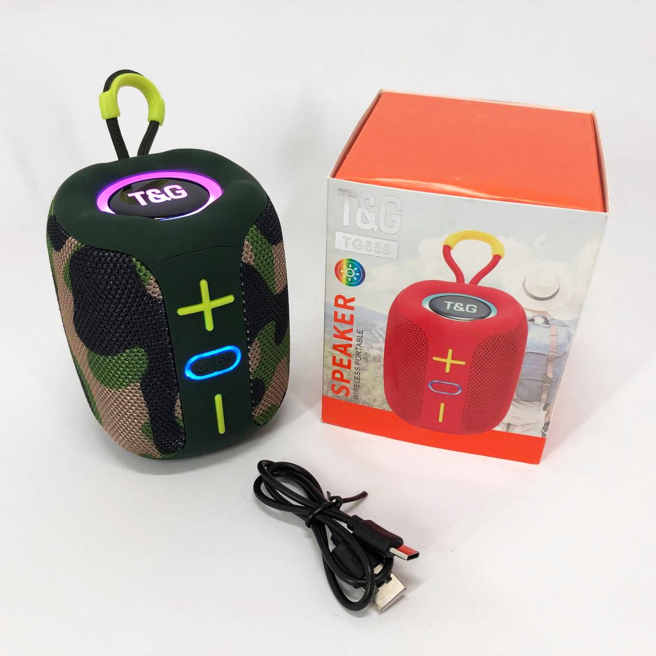 Портативна колонка Bluetooth TG658 8W з RGB підсвічуванням Камуфляж - фото 16 Портативна колонка Bluetooth TG658 8W з RGB підсвічуванням Камуфляж - фото 16