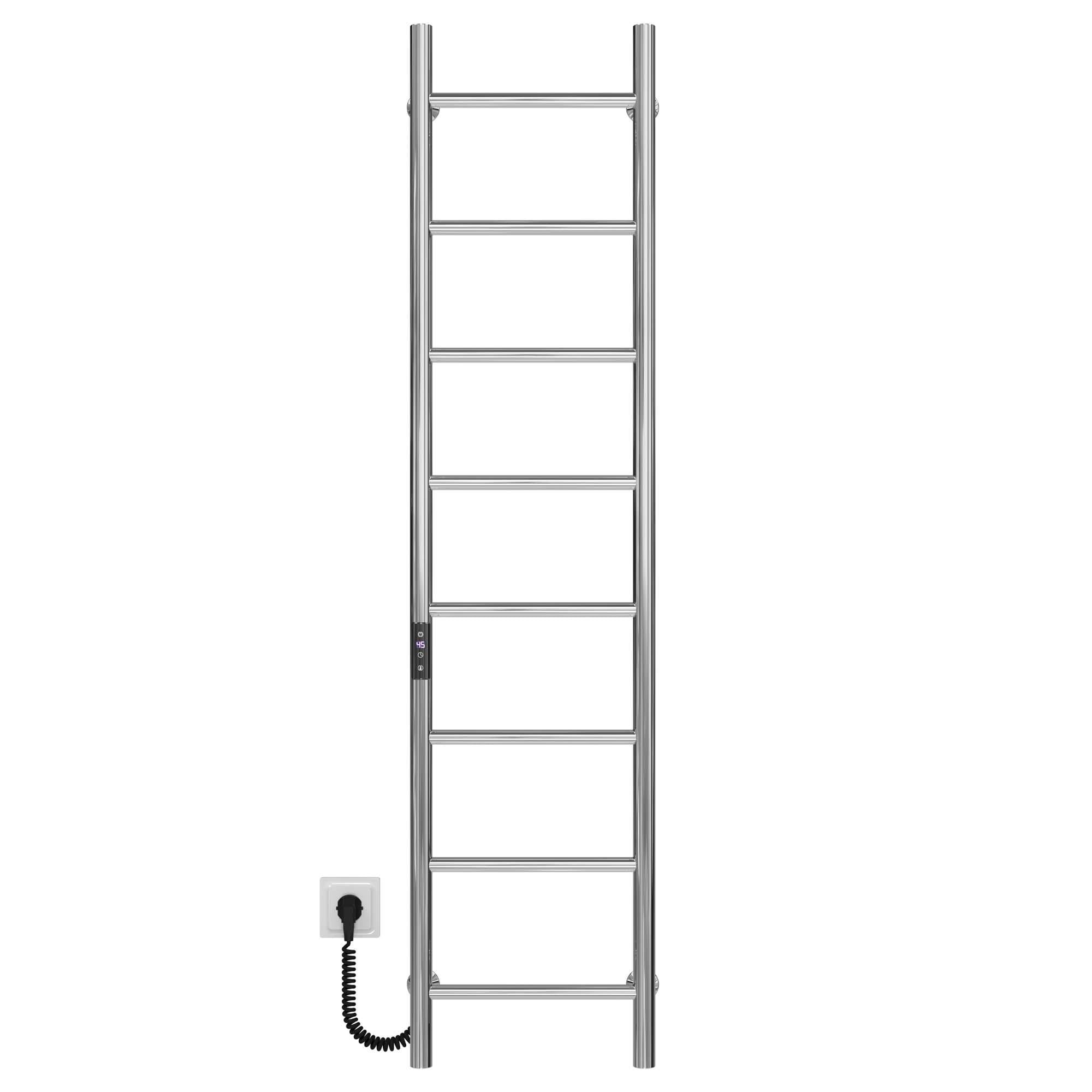 Полотенцесушитель электрический Deffi Орион П8 JD03 левое подключение нержавеющая сталь 400х1400 мм Хром (C.OR.140.40.8.E.C.L.1)