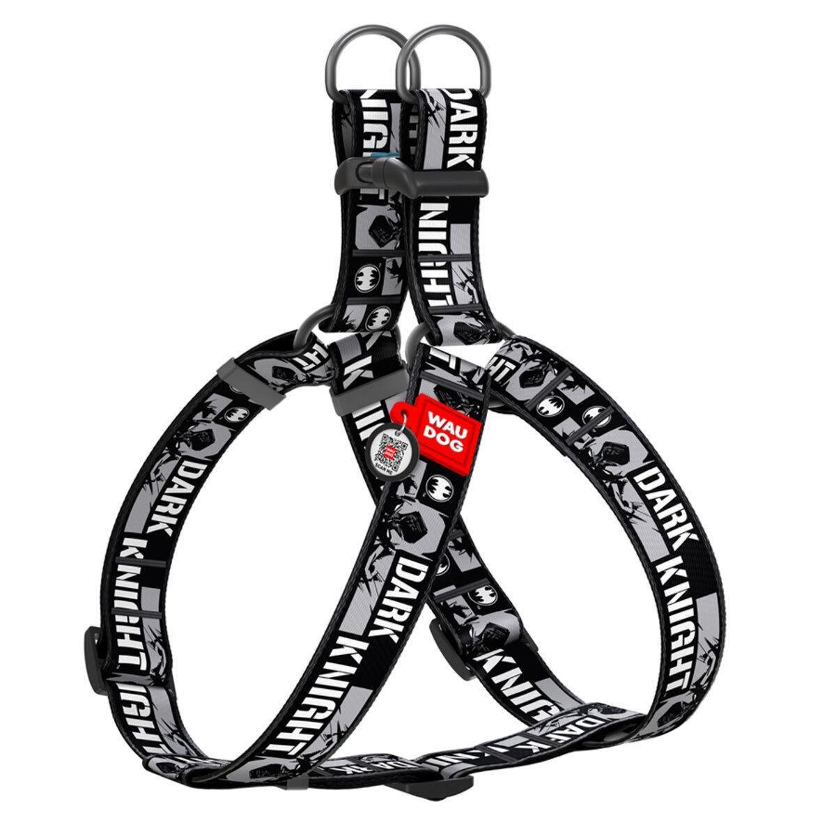 Шлея для собак Waudog Nylon Темний лицар з QR паспортом/пластиковим фастексом XL 35 мм х 70-100 см (324-2011 Col) Шлея для собак Waudog Nylon Темний лицар з QR паспортом/пластиковим фастексом XL 35 мм х 70-100 см (324-2011 Col)