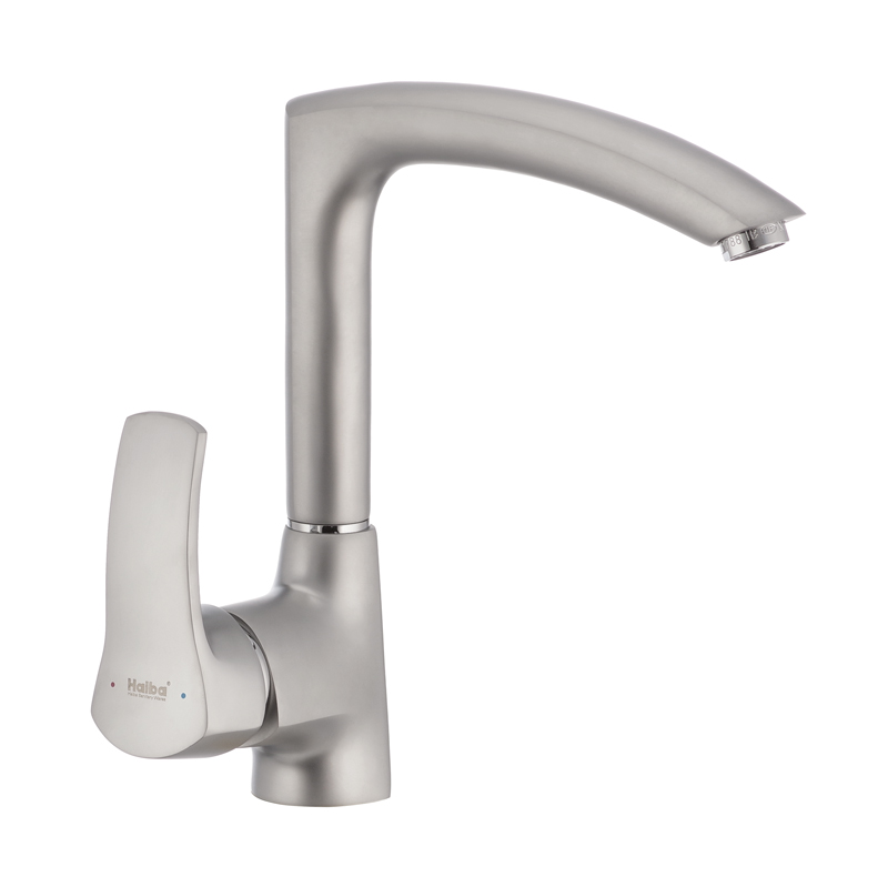 Смеситель для кухни Haiba FOCUS 018 матовый из латуни (HB0130)