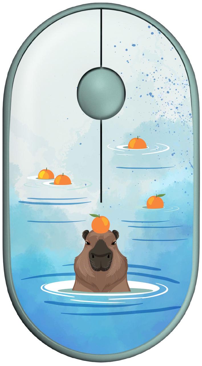 Компьютерная мышка 2E MF300 Capybara Silent WL BT Tangerine (2E-MF300WCAPIBARAGN)