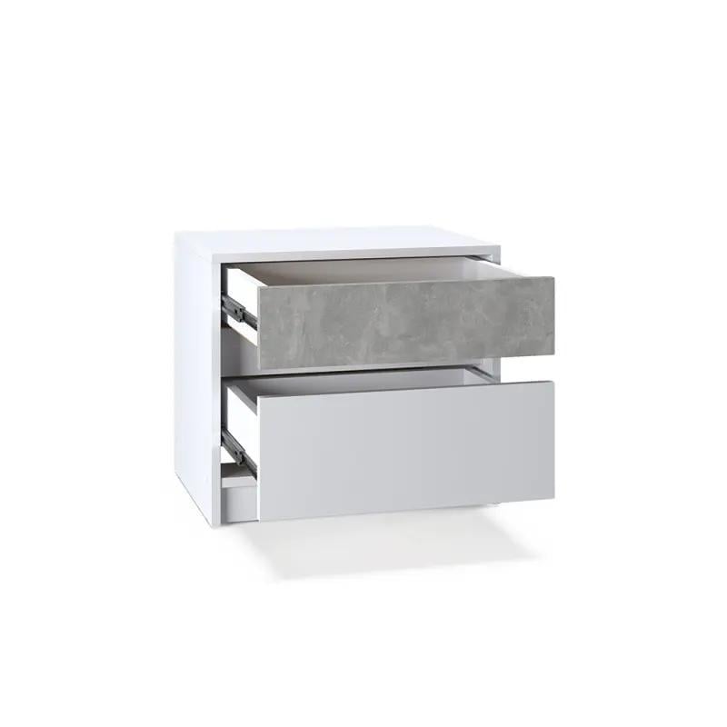 Тумба приліжкова Еверест Стайл 500 50,2х39х44,2 см Німфея альба/Сірий (071161) - фото 1 Тумба приліжкова Еверест Стайл 500 50,2х39х44,2 см Німфея альба/Сірий (071161) - фото 1