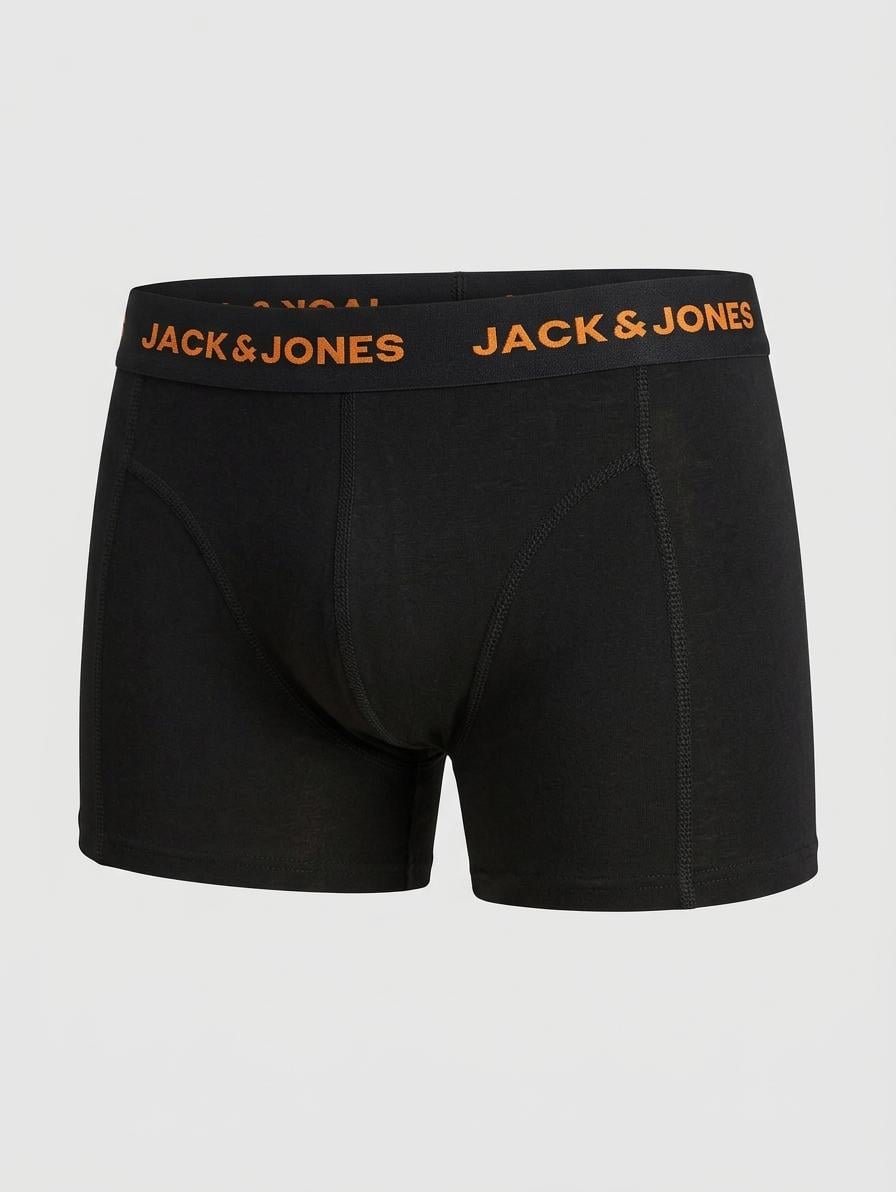 Трусы мужские боксеры Jack & Jones L Черный логотип оранжевый (97898465)