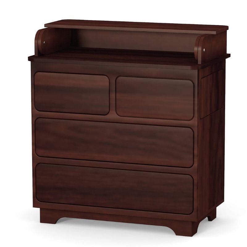 Комод пеленальный Верес Тач Лач с боковым ящиком и телескопическими направляющими из ДСП и МДФ Орех Комод пеленальный Верес Тач Лач с боковым ящиком и телескопическими направляющими из ДСП и МДФ Орех