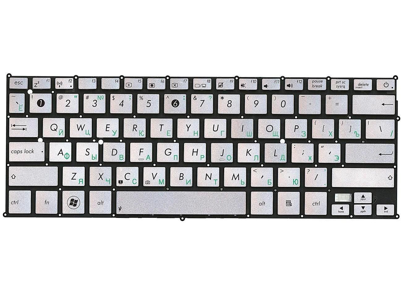 Клавиатура для ноутбука Asus Zenbook UX21A/UX21E Silver
