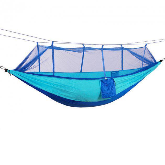 Туристичний гамак UKC Hammock Net з москітною сіткою тканинний Синій (22d48167)