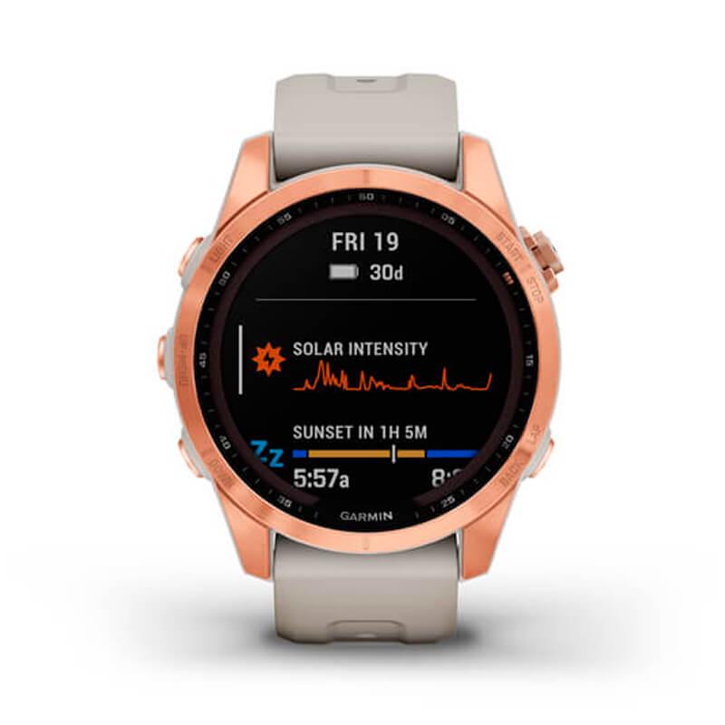 Спортивные часы Garmin Fenix 7S Solar Rose Gold/Light Sand