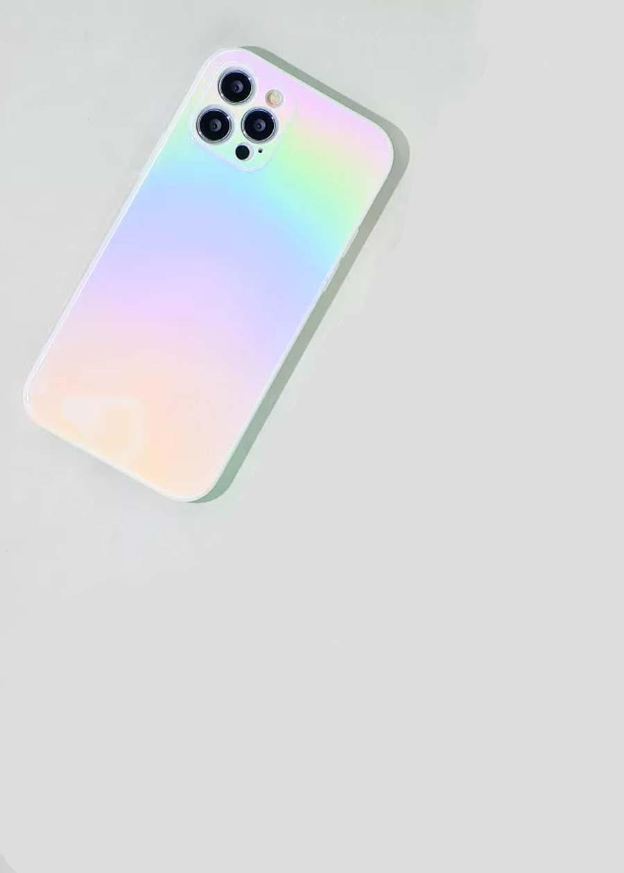 Чохол-накладка Glossy Gradient для iPhone 12 6.1" Білий Градієнт (442638)