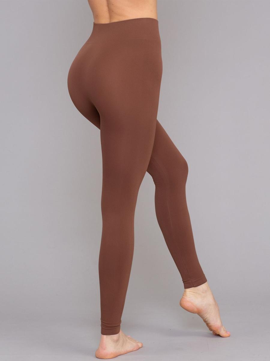 Леггинсы бесшовные Giulia Leggings model 2 Deep Taupe женские из микрофибры S/M Коричневый - фото 3