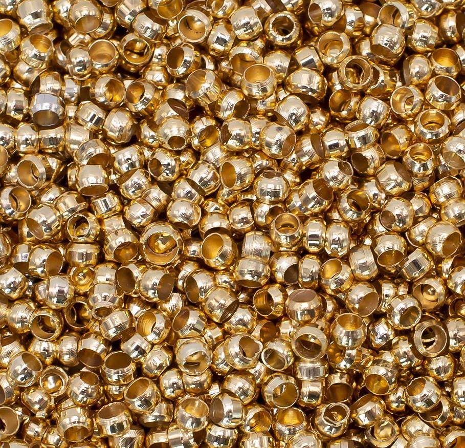 Кримпы стопперы Beads stuff 3,5 мм внутренний 2,4 мм 100 шт. Золотистый (СТ0035к49)